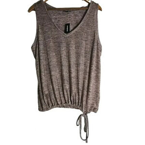 Express Copper Metallic Rose Gold Top Cinch Waist Side Tied Size XL Women's